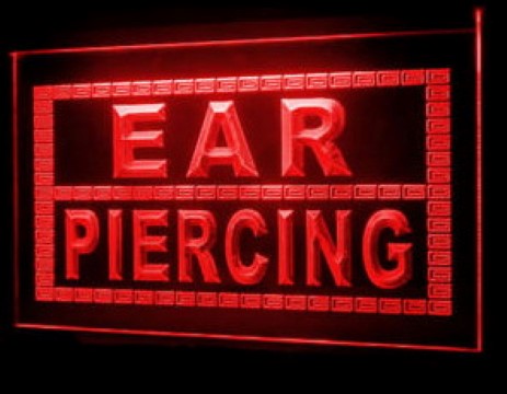 Ear Piercing Body Tattoo LED Neon Sign